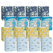 SALQGBUW-Pokemon 16 Pcs Party Paper Gift Bags – Cute Cartoon Favor Bags for Kids' Birthday, Baby Shower, Classroom Treats, and Party Supplies for Boys and Girls